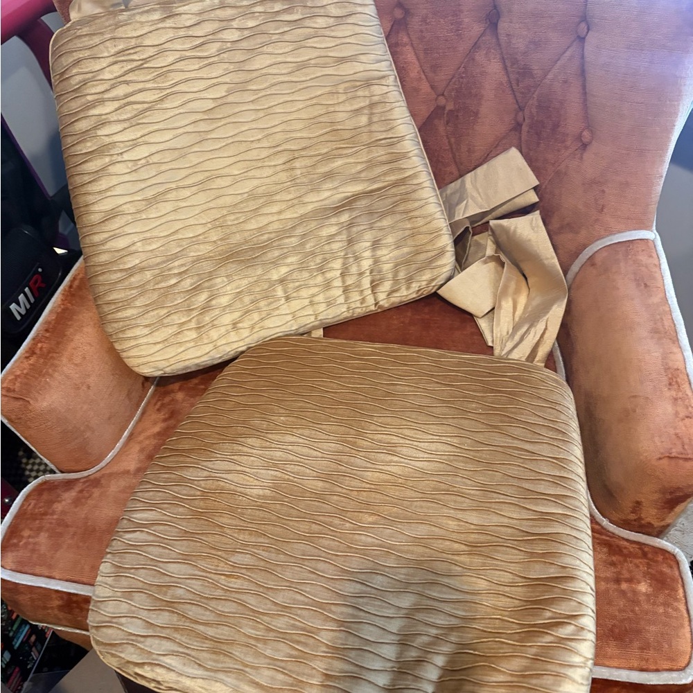 Gold Velvet Chair Cushions